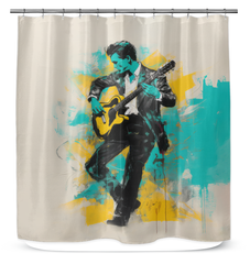 Abstract Sunrise Shower Curtain