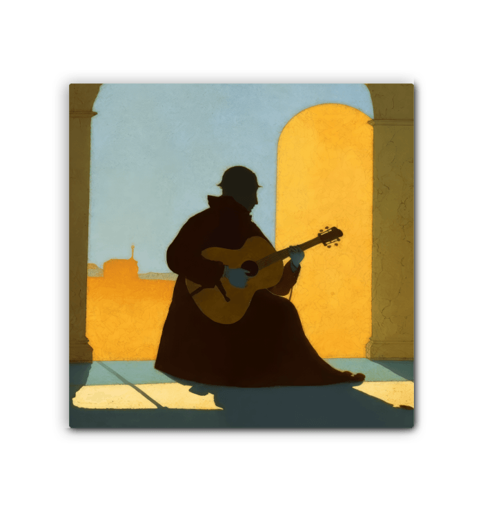 Sitar Serenade Canvas Art - Beyond T-shirts