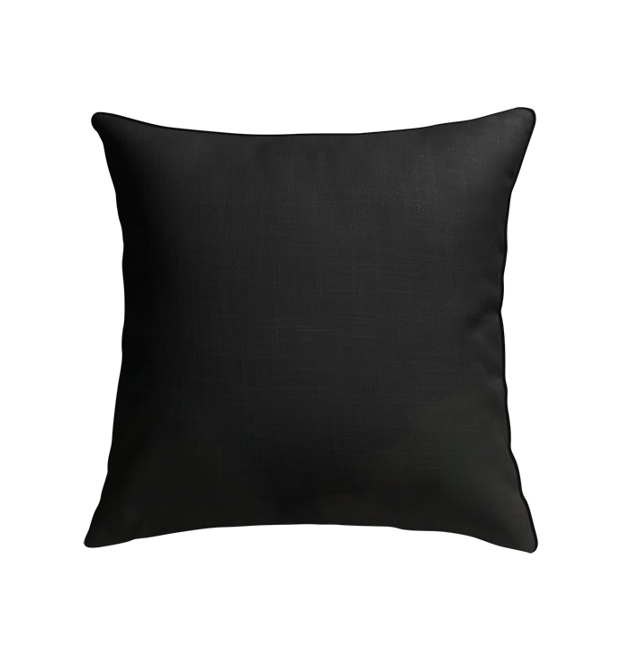 Elegant indoor pillow with Serenade Silhouette design on a cozy bed.