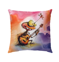 Lively Librarian's Literary Lounge Outdoor Pillow