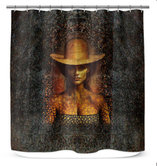 Stylish Luxe Glamour Shower Curtain for modern bathrooms