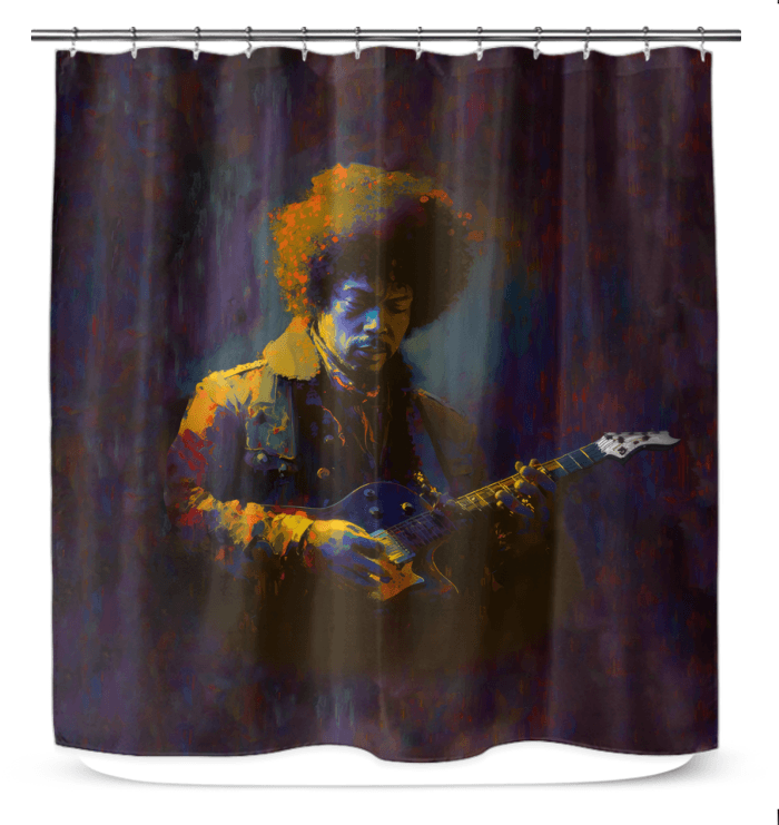 Soothing Sound Waves: Music Notes Bathroom Curtain - Beyond T-shirts