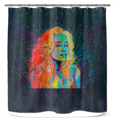 Water-resistant Lily Lane Luxe Shower Curtain in stylish design