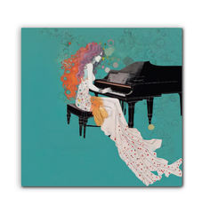Wildflower Whimsy Wrapped Canvas - Room Setting