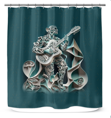 Acoustic Serenity Shower Curtain