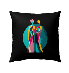 Artistic Fusion Outdoor Pillow - Beyond T-shirts
