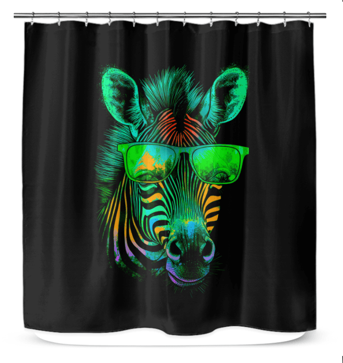 Serenity In Stripes Zebra Shower Curtain - Beyond T-shirts