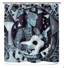 Blues Soothe Shower Curtain