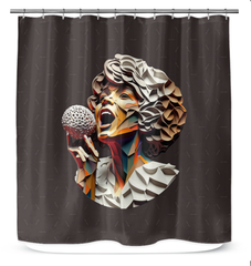 Retro Vinyl Shower Curtain