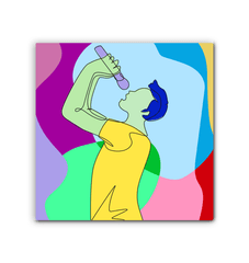 Singing Guy1 Wrapped Canvas - Beyond T-shirts