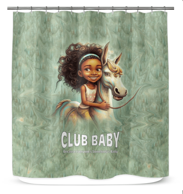 CB6-11 shower curtain displaying elegant design in a modern bathroom setting.
