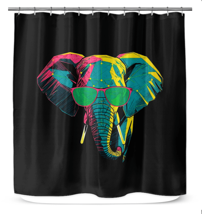 Elephant Majesty Shower Curtain - Beyond T-shirts