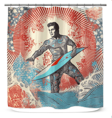 Surfing Dreams Bath Curtain - Beyond T-shirts