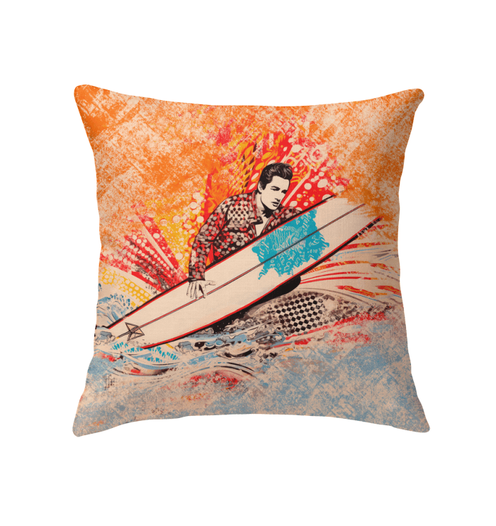 Surfing Sunsets Indoor Pillow Embrace The Coastal Tranquility - Beyond T-shirts