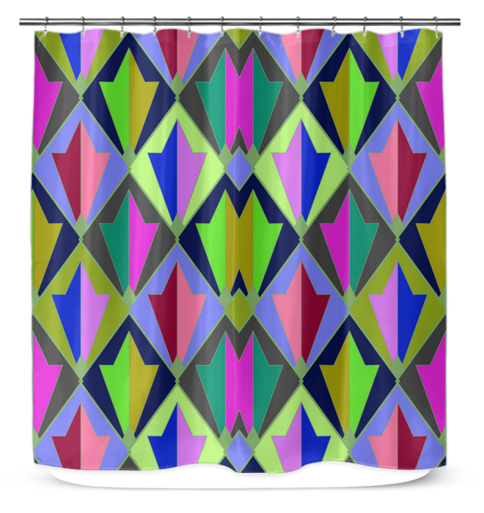 Close-up of Enchanted Garden Shower Curtain's intricate pattern.