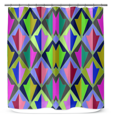 Close-up of Enchanted Garden Shower Curtain's intricate pattern.