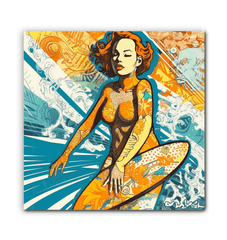 Surfing 5 31 Canvas art in a lively living space
