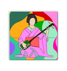 Geisha1 Wrapped Canvas - Beyond T-shirts