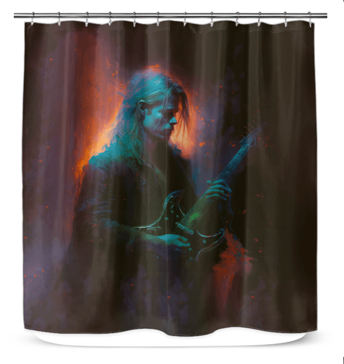 NS-817 waterproof shower curtain with elegant pattern detail.