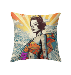 Tranquil Surfing 5 27 Indoor Pillow with a soft, surf-inspired pattern for a relaxing home vibe.