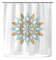 Zen Mandala Stone Texture Shower Curtain - Beyond T-shirts