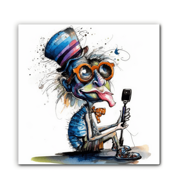 Tuneful Taunts Caricature Art Canvas - Beyond T-shirts