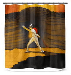 SurArt 107 shower curtain featuring elegant design, perfect for enhancing your bathroom ambiance.