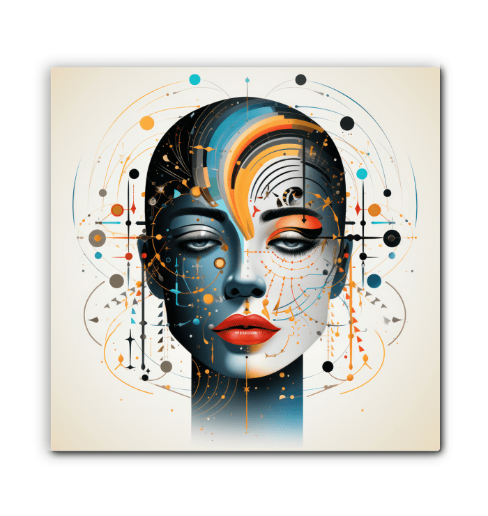 Elegance in Abstraction: Women's Canvas Art - Beyond T-shirts