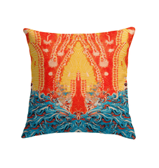 Surfing Reflections Indoor Pillow Capture Coastal Tranquility - Beyond T-shirts