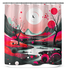 Luminous Lakeside Lounging Shower Curtain