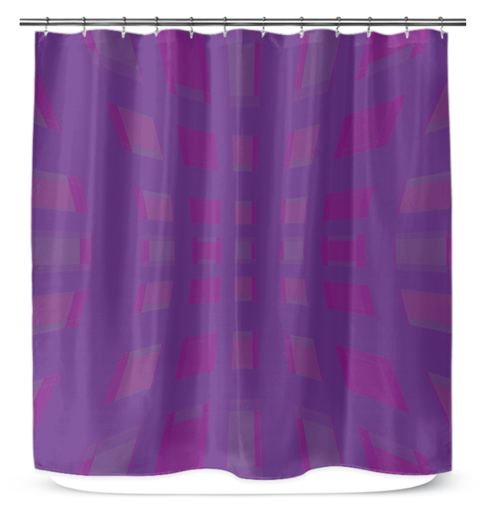 Serene Sky Box Stripe Shower Curtain