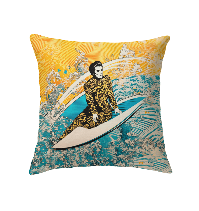 Surfing Serenity Indoor Pillow Find Peace In Coastal Beauty - Beyond T-shirts