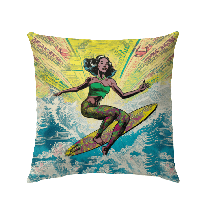 Surfing 1 17 Outdoor Pillow - Beyond T-shirts