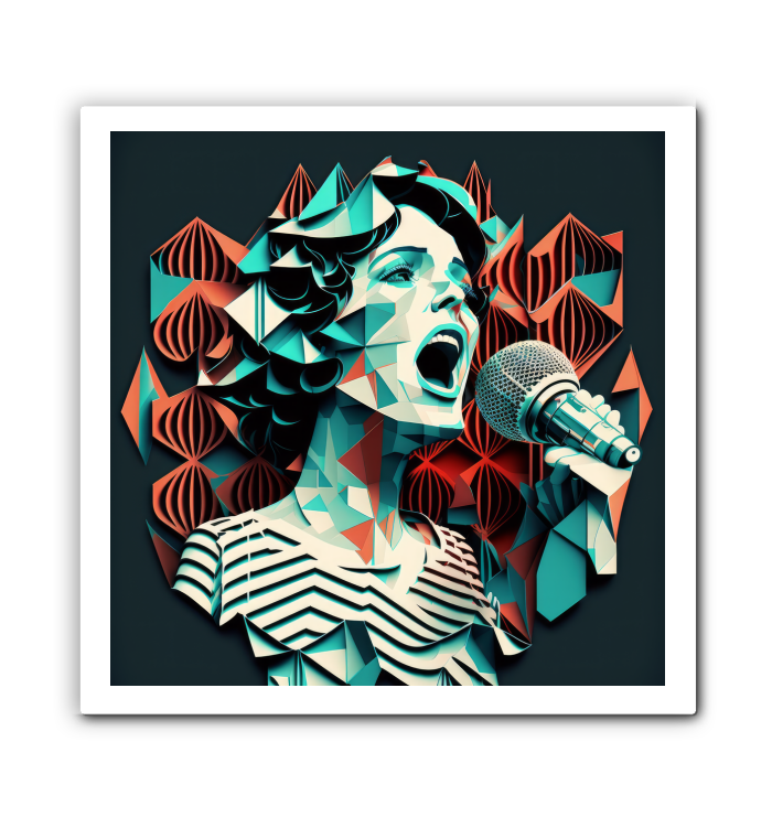 Global music theme on Wrapped Canvas art piece.