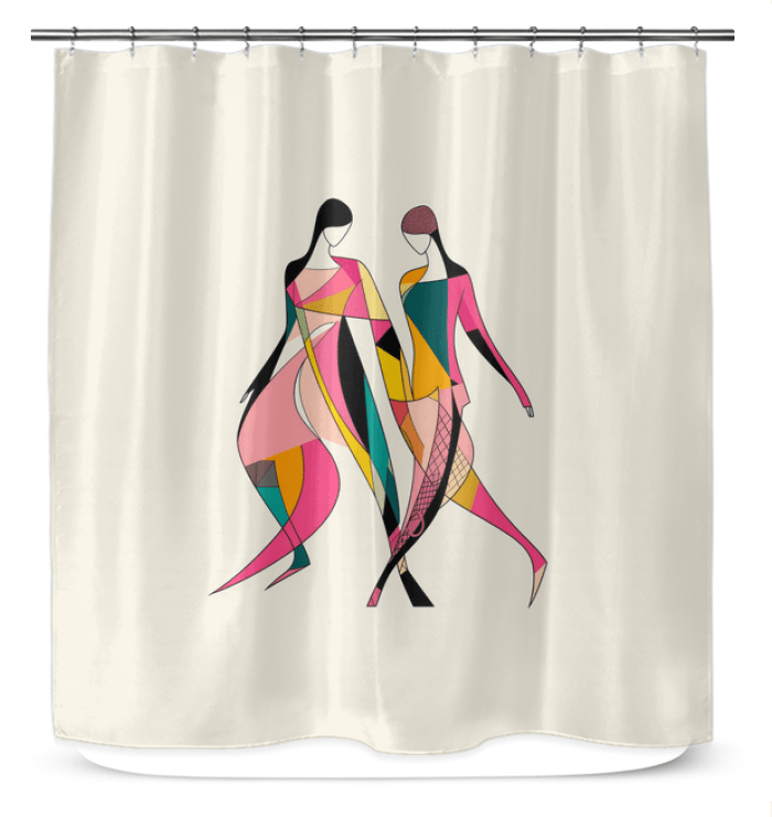 Fashionista's Sketchbook Bath Curtain - Beyond T-shirts