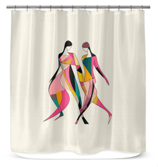 Fashionista's Sketchbook Bath Curtain - Beyond T-shirts