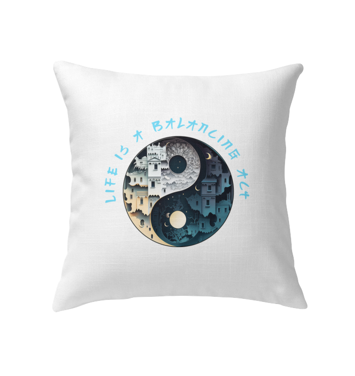 Stylish lunar eclipse Ying Yang indoor cushion.