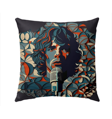 Piano Keynotes Outdoor Pillow