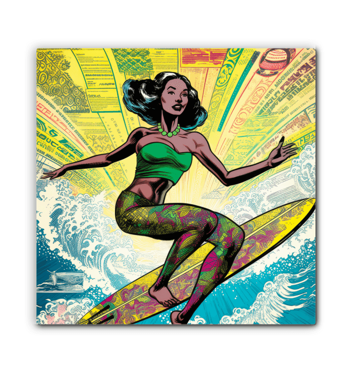 Surfing 1 17 Wrapped Canvas - Beyond T-shirts