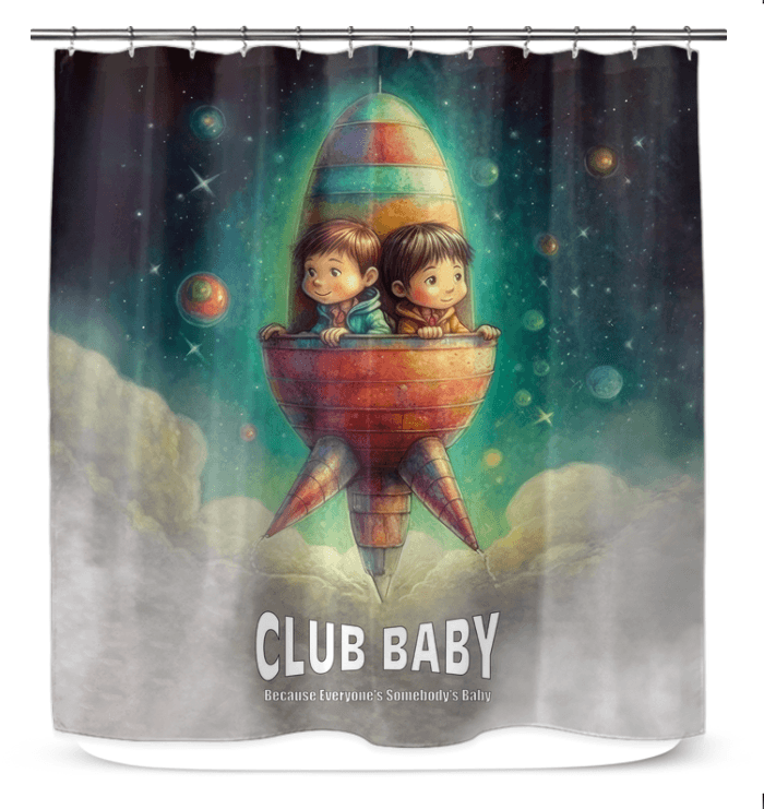 CB3-124 stylish bathroom shower curtain showcasing its unique pattern and durability.