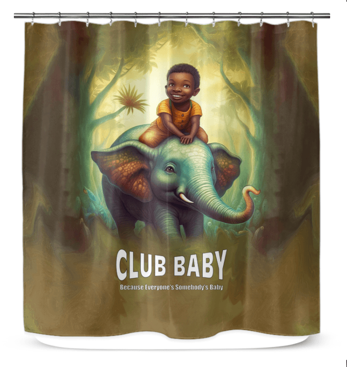 Elegant CB6-05 shower curtain hanging in a modern bathroom.