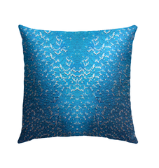 Stylish Sunset Horizon Cutout outdoor pillow for patio.