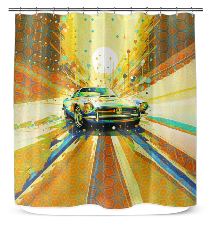 Night Drive Shower Curtain