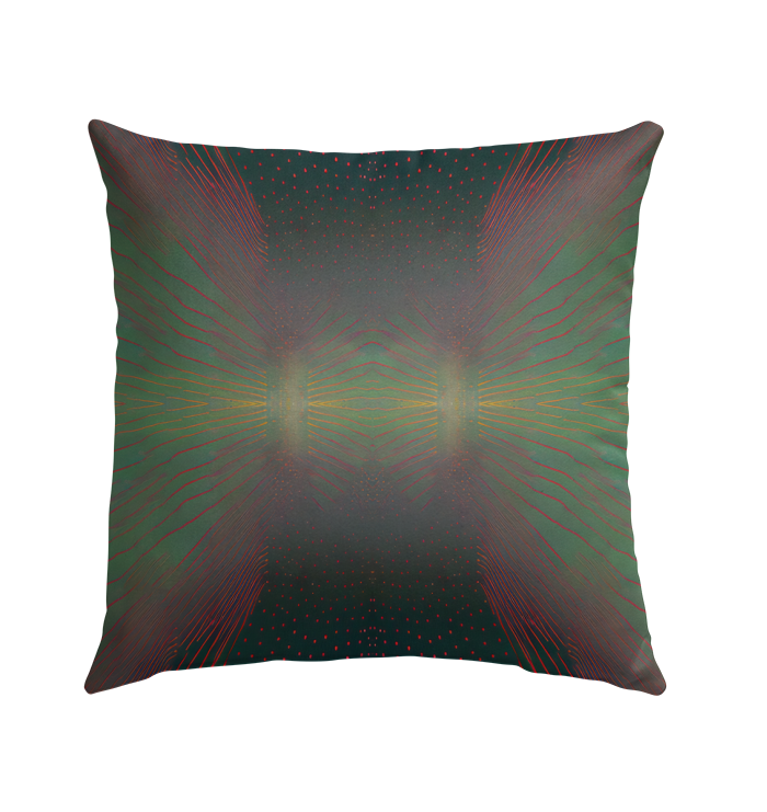 Durable Urban Radiance Outdoor Pillow in a stylish patio setting.