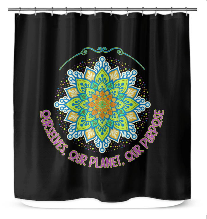 Floral Mandala Shower Curtain - Beyond T-shirts