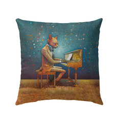 Cat's Whimsical Dreams Outdoor Pillow