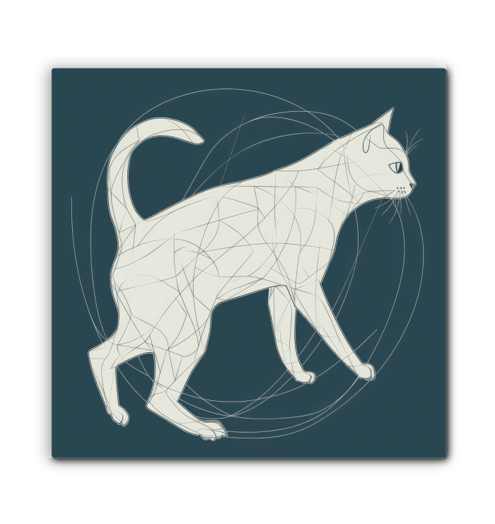 Mystical Cat Moonlit Stare Canvas - Beyond T-shirts