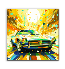 Desert Rally Car Wrapped Canvas