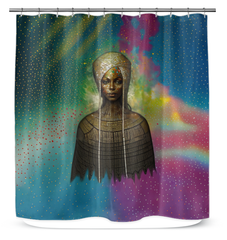 Modern bathroom decor with Avant-Garde Aesthetic Shower Curtain