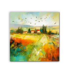 Desert Sunset Mirage Wrapped Canvas